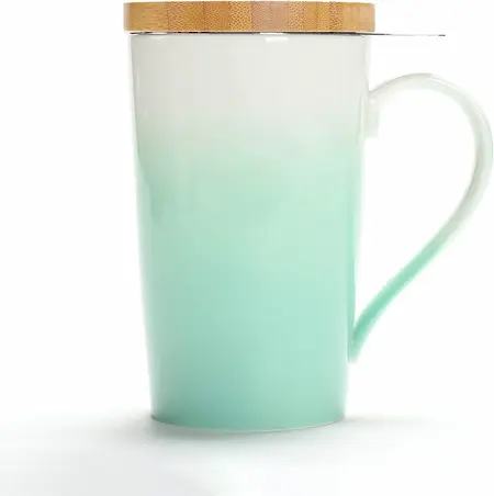 Taza de cerámica para té con infusor